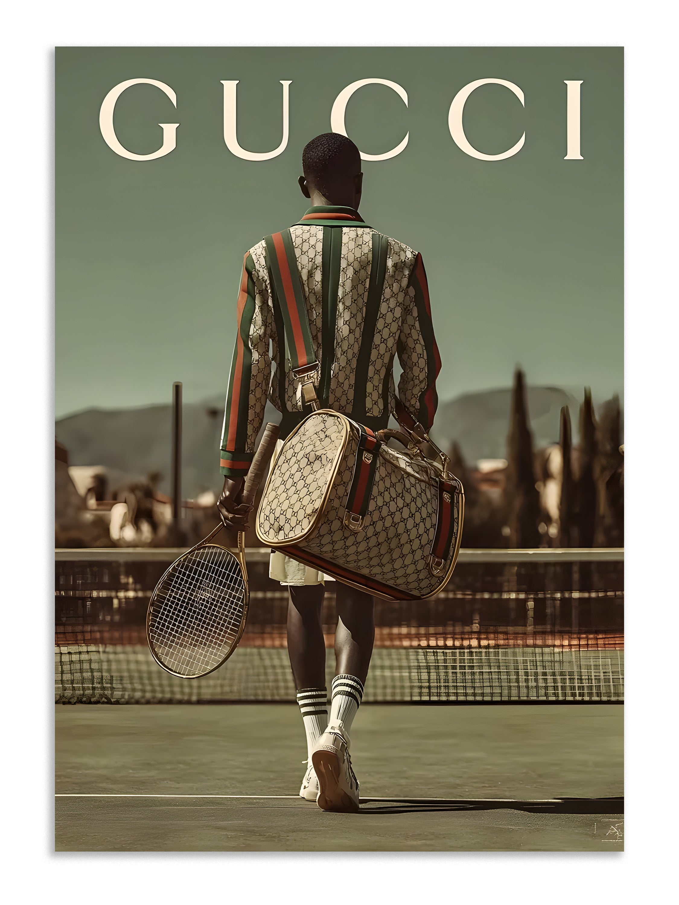 Gucci Tennis Court Fashion Wall Art Poster Lazywalls